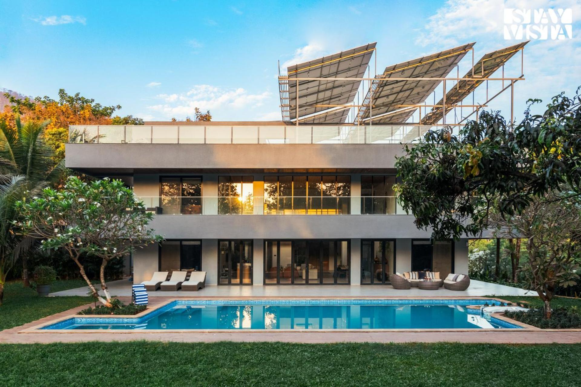 Reflection House By Stayvista With Pool, Terrace Bar, Indoor Games & Exquisite Interiors In A Nutshell Alībāg Εξωτερικό φωτογραφία